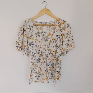 Bundle! 2 / $30! Lucky Brand Botanical Wrap Blouse
